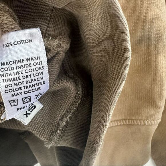 COTTON CITIZEN Sweatshirt Women XS Moss Haze Tie Dye Crop Long Sleeve Crew - Picture 7 of 7